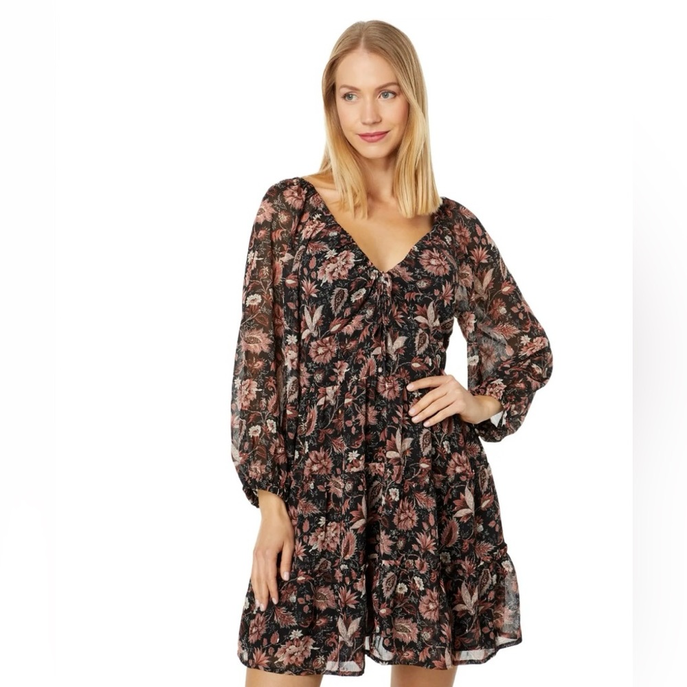 Madewell Teresa Long Sleeve Tie Retro Mini